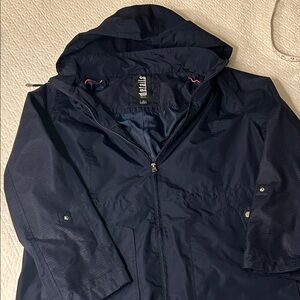 INTL details Navy Hooded Jacket